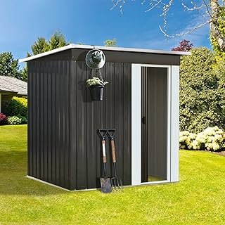 Livsip Garden Shed 1.62 x 0.86m Outdoor Storage with Metal Frame