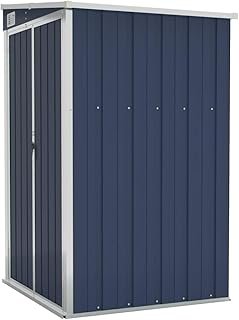 vidaXL Anthracite Wall-Mounted Garden Shed – Galvanized Steel & Metal Storage House 118x100x178 cm