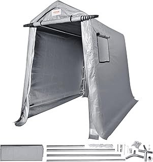 VEVOR Portable Outdoor Storage Shelter Shed, Waterproof Heavy Duty Storage Tent Garage Sheds for Motorcycle Garden Tools