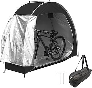 LAPOOH Outdoor Bike Storage Tent 210D Oxford Fabric Waterproof Bicycle Storage Shed for Bikes