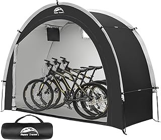 Happy Travel Bike Storage Tent Shed, Outdoor Waterproof Bicycle Covers Shelter with Window for 2/3 Bikes,Oversized Outside…