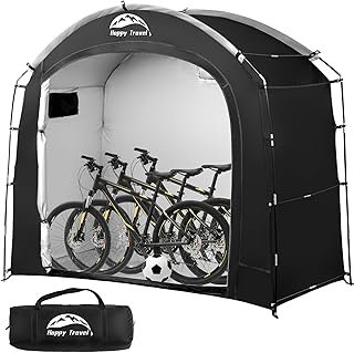 Happy Travel Bike Storage Tent Shed,Large Outdoor Waterproof Bicycle Covers Shelter with Window for 2/3 Bikes,Oversized Ou…