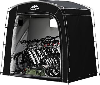 MAIZOA Bike Storage Shed Tent, 83 * 32 * 73 in Outdoor Portable Storage Tent, Made of 210D Oxford Cloth PU4000mm Waterproo…