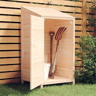 Garden Shed 55x52x112 cm Solid Wood Fir,Sturdy Outdoor Storage Shed: Protect Your Garden Essentials with Ample Fir Wood St…