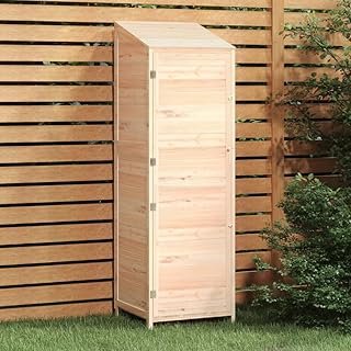 Garden Shed 55x52x174.5 cm Solid Wood Fir,Sturdy Wooden Garden Shed with Ample Storage Space for Outdoor Essentials Outdoo…