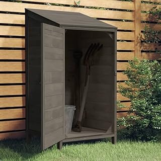 Garden Shed Anthracite 55x52x112 cm Solid Wood Fir,Solid Fir Wood Garden Shed for Outdoor Storage and Protection Outdoor S…